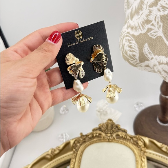 House of Harlow 1960 Statement Ginkgo  Drop Earrings ✨ - Picture 11 of 14